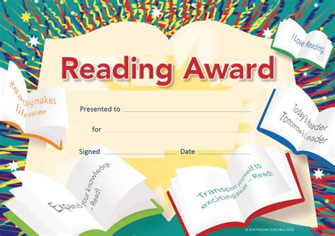 Reading Certificate Printable Printable Word Searches