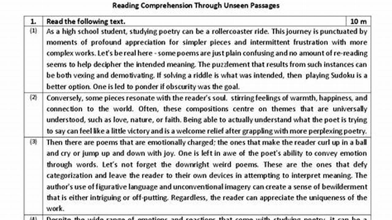 Reading List For 2024 Class 10