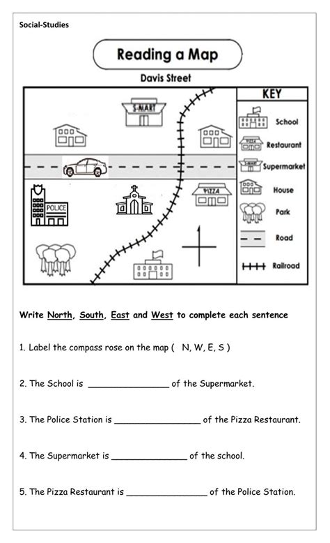 Free Elementary Worksheets On Reading Maps Printableshelter Kids