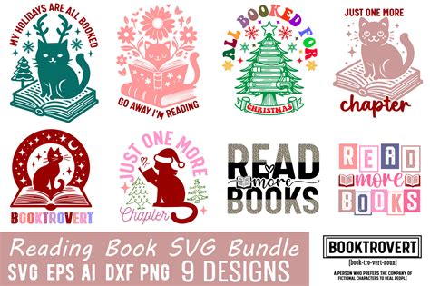 Download Reading Book SVG Bundle Commercial Use