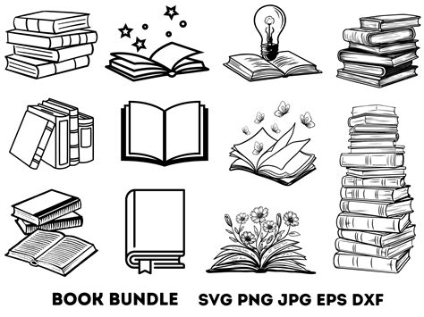 Download Reading Book SVG Bundle Files