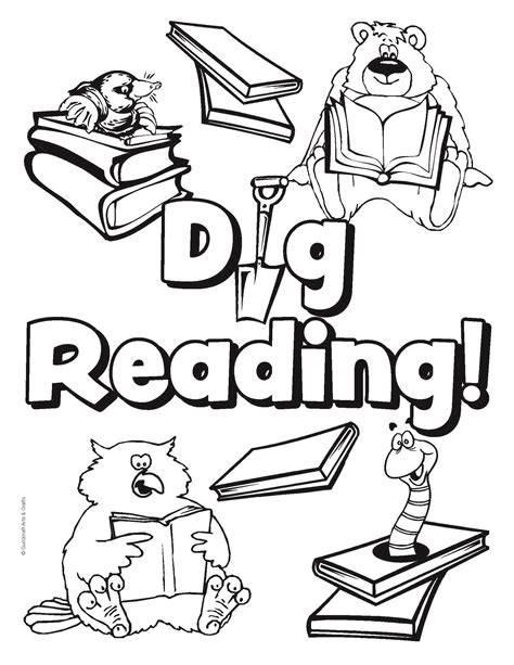 Reading Coloring Pages