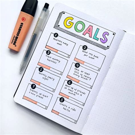 Reading Goals Tracker Bullet Journal