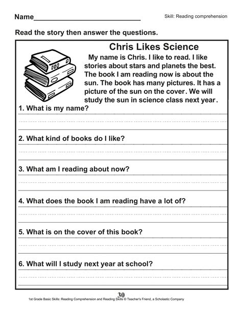 Reading Science Worksheets