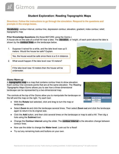 Reading Topographic Maps Gizmo Answers - Building_Topographic_Maps