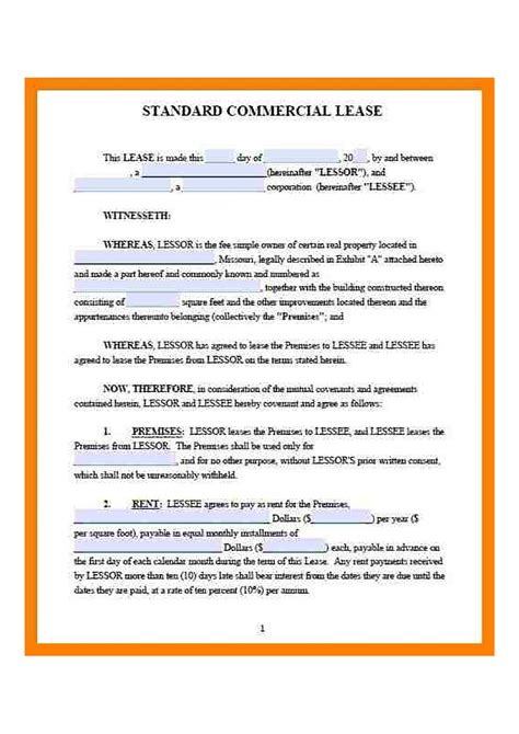 Real Estate Lease Template