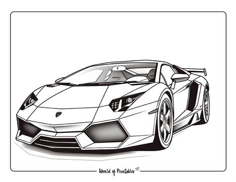 Real Cars Coloring Pages