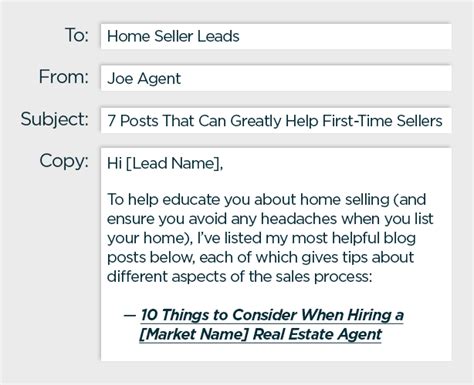 Real Estate Lead Email Template