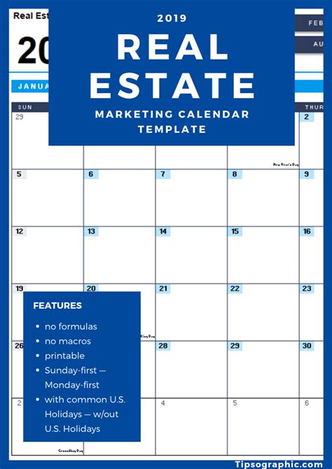Real Estate Marketing Calendar