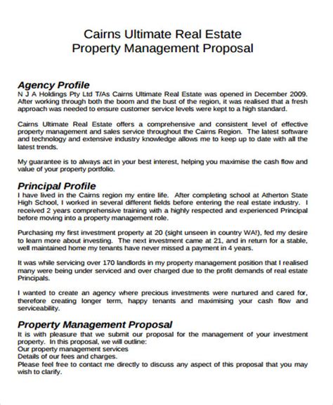 Real Estate Proposal Template