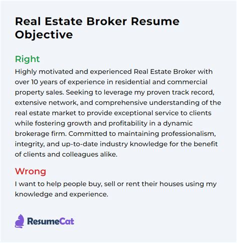 Real Estate Resume Objective Statements