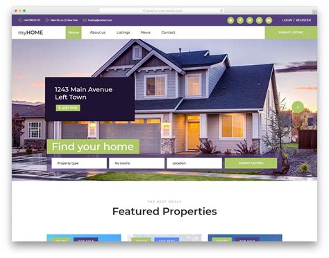 Real Estate Web Templates Free