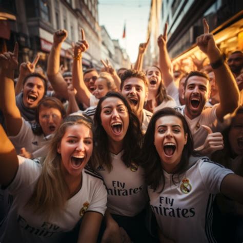 Real Madrid fans cheering