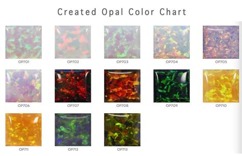 Real Opal Color Chart