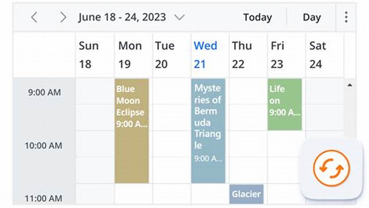 Real-time Updates, Calender Template
