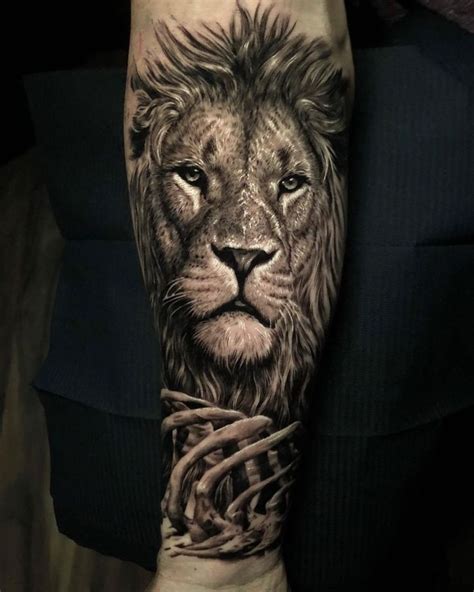 Lion Tattoos Realistic Lion tattoo sleeves, Lion forearm