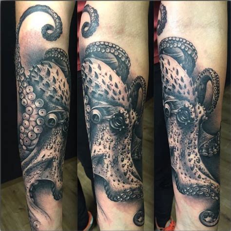 Realistic Octopus Guys Sleeve Best tattoo design ideas