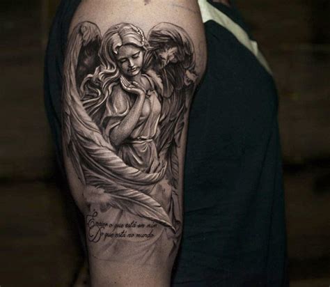 Realistic Angel Tattoo