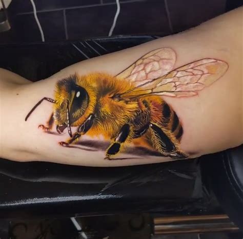 Realistic Bee Tattoos