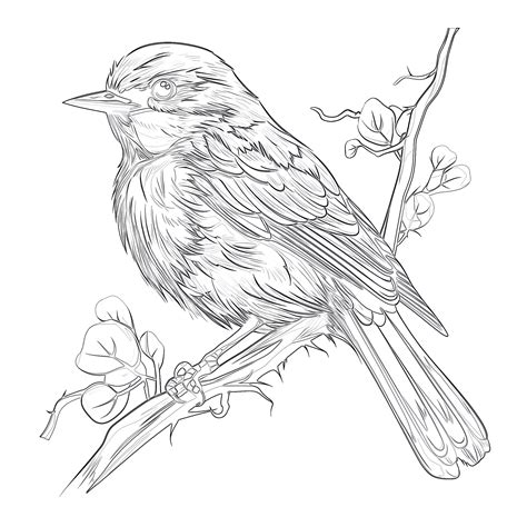 Realistic Bird Coloring Pages