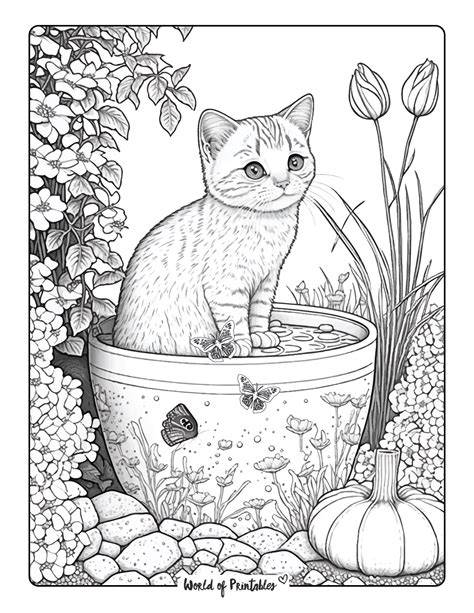 Realistic Coloring Pages Of Cats