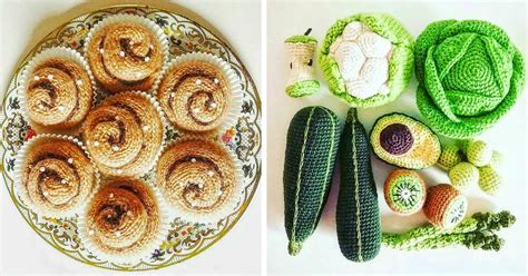 Realistic Crochet Food