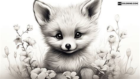 Realistic Cute Baby Animal Coloring Pages
