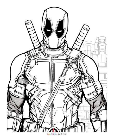 Realistic Deadpool Coloring Pages