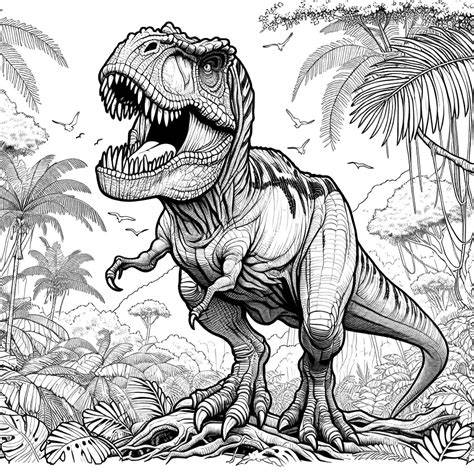Realistic Dinosaur Coloring Pages