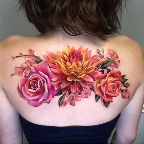 Realistic Floral Tattoos