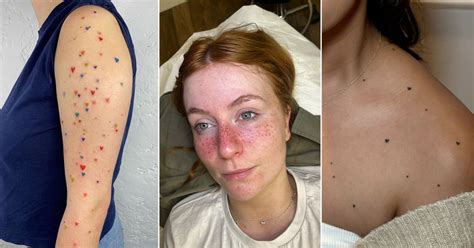 Realistic Freckle Tattoos