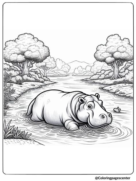 Realistic Hippo Pages for Advanced Colorists