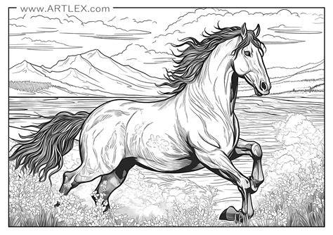 Realistic Horse Coloring Pages
