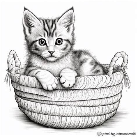 Realistic Kitten Coloring Pages