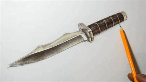 Realistic Knife Drawing