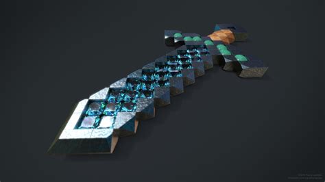 Realistic Minecraft Diamond Sword