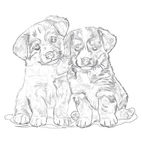 Realistic Puppy Coloring Pages