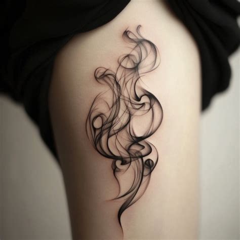 Realistic Smoke Tattoo