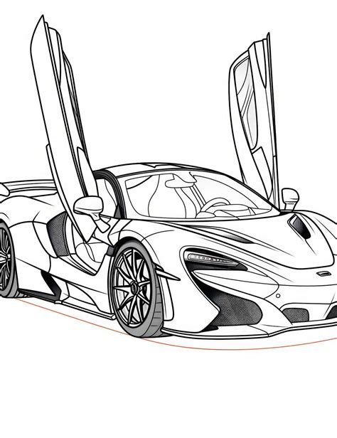 Realistic Sports Car Coloring Pages