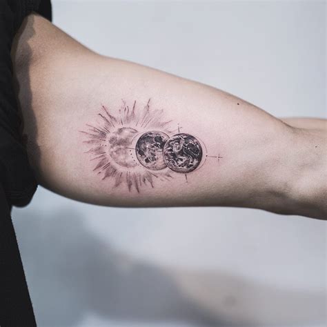 Realistic Sun Tattoo