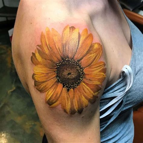 realistic sunflower tattoo © Antonio Spano Sunflower