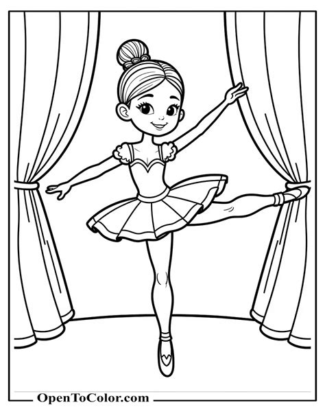Realistic vs. Cartoon Ballerina Coloring Pages