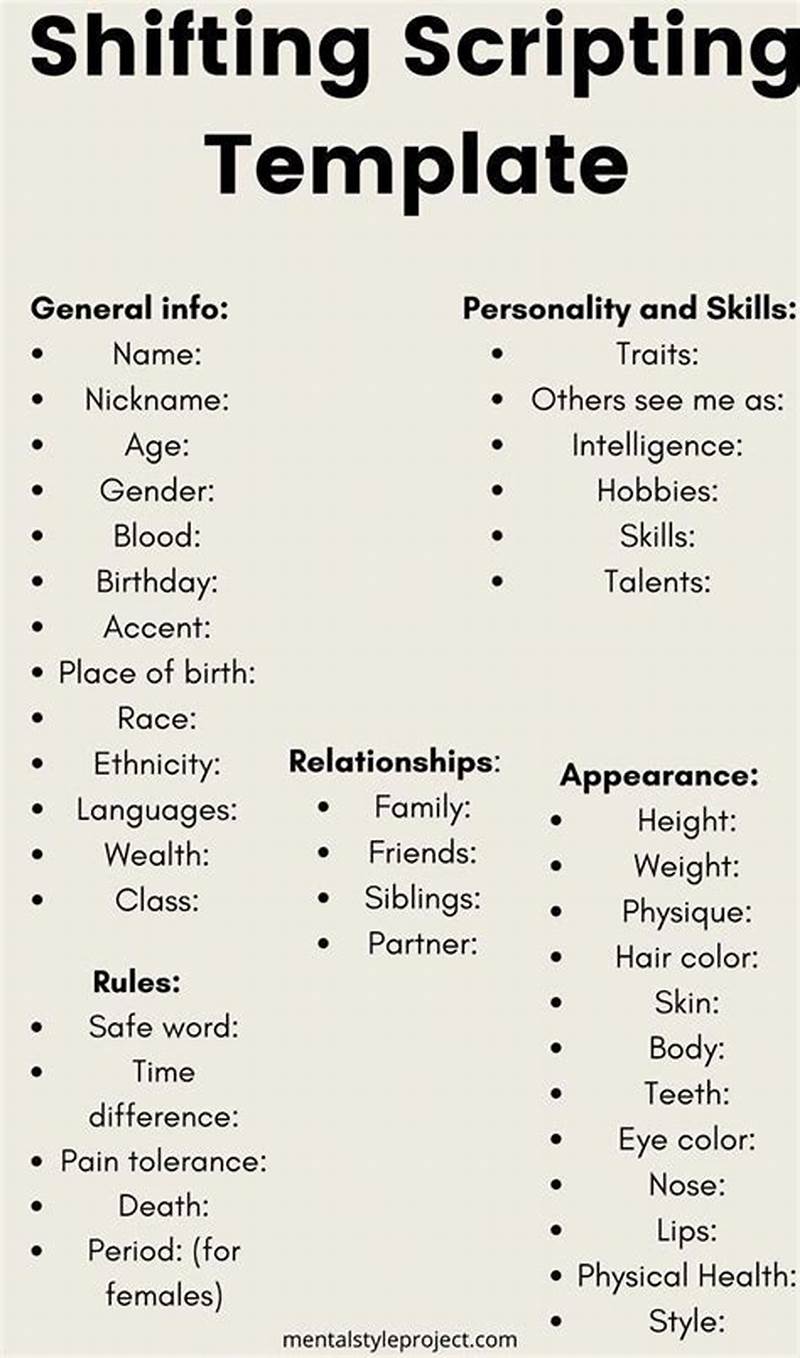 Reality Shift Script Template