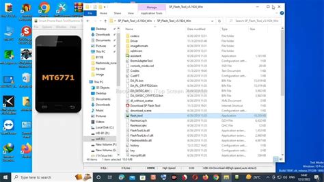 Tampilan antarmuka flashtool untuk flashing Realme 3