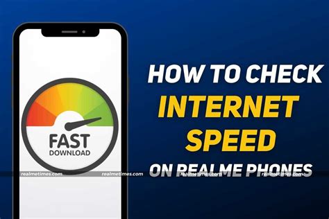 Smartphone Realme dengan indikator kecepatan internet