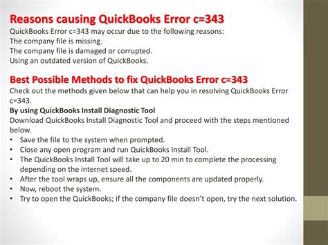 Reasons Causing the Error