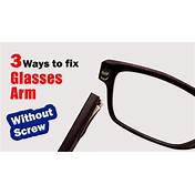 Fixing a broken arm on glasses