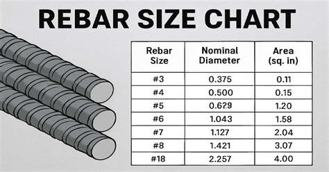 Rebar Size Chart Inches