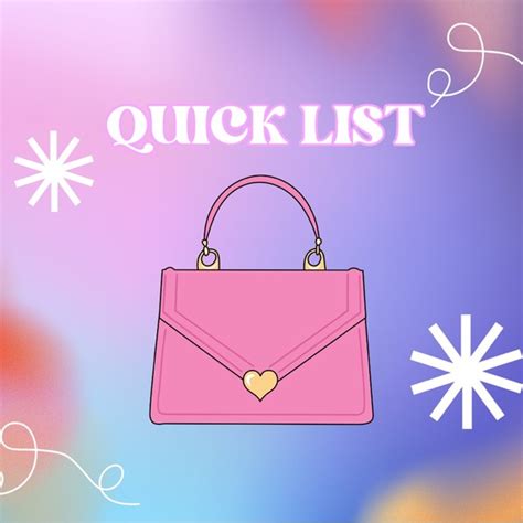 Rebecca&rsquo;s quick list