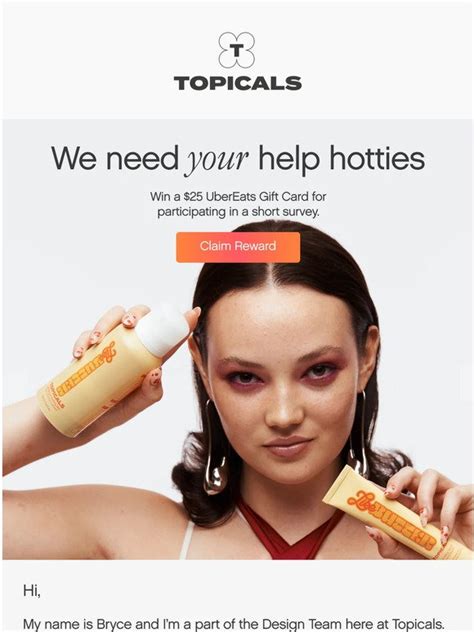 Receive A $25 Gift Card When You Participate In Our Study - Topicals
